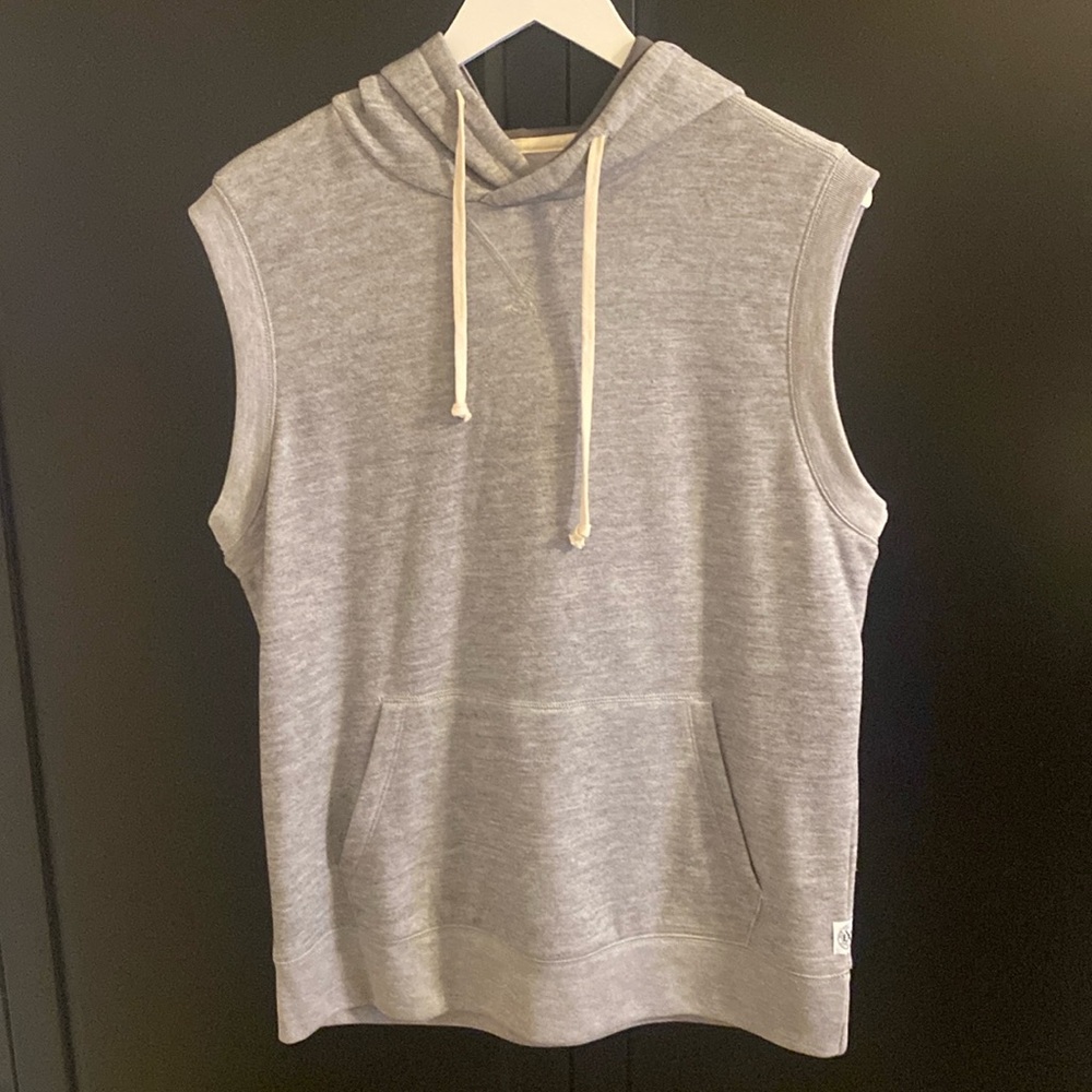 Express Heather Light Gray Sleeveless Hoodie